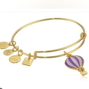 NWT - Alex and Ani We Rise Purple Hot Air Balloon Shiny Gold